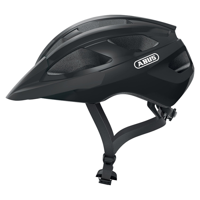 CASQUE VELO ADULTE ABUS ROUTE MACATOR VELOURS NOIR TAILLE L (58-62cm) REGLAGE MOLETTE - 4003318872136