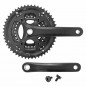 PEDALIER ROUTE P2R 8-9V. ALU NOIR 172.5mm 50-39-30 (BOITIER 116mm) PLATEAUX DEMONTABLES - 3700948300275