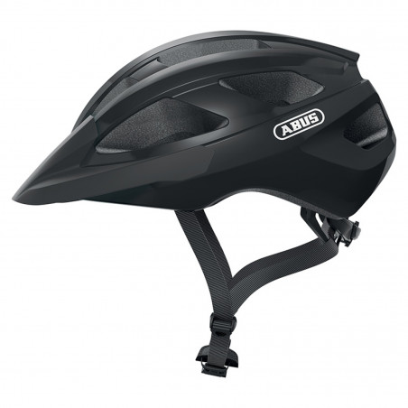 CASQUE VELO ADULTE ABUS ROUTE MACATOR VELOURS NOIR TAILLE  M (52-58cm) REGLAGE MOLETTE - 4003318872129