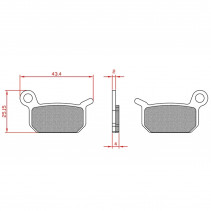 PLAQUETTE DE FREIN VELO BRENTA ORGANIQUE COMPATIBLE FORMULA B4 - 8056000536027