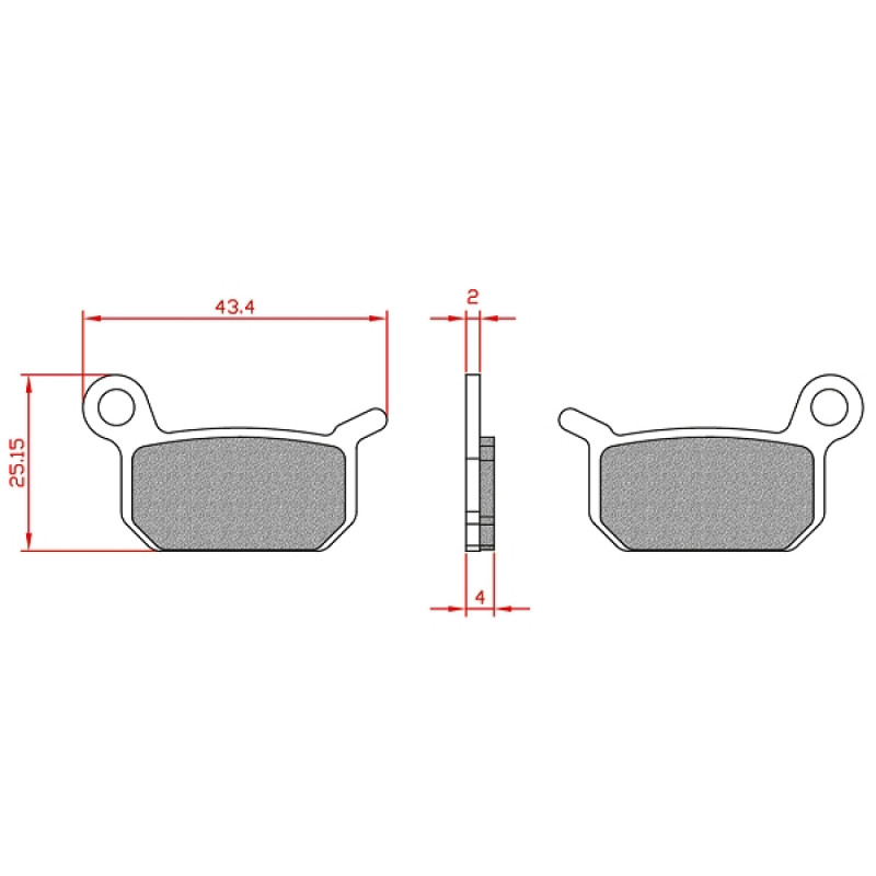 PLAQUETTE DE FREIN VELO BRENTA ORGANIQUE COMPATIBLE FORMULA B4 - 8056000536027