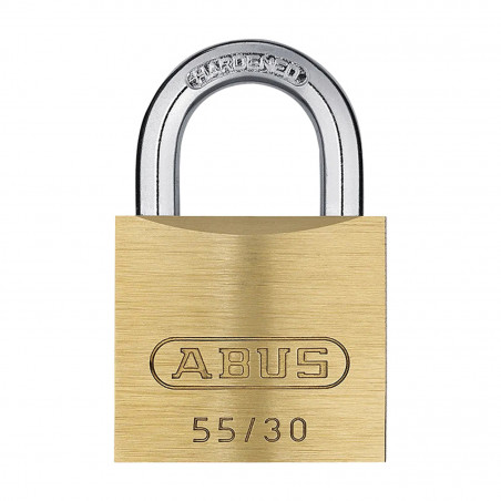 CADENAS A CLE ABUS SERIE 55-30 LAITON (29x44 - Diam 5mm - ANSE 13mm) - 4003318028540