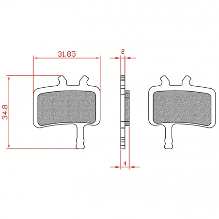 PLAQUETTE DE FREIN VELO BRENTA ORGANIQUE COMPATIBLE AVID JUICY 3/5/7. ULTIMATE ET BB7 - 8056000536058
