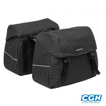 SACOCHE VELO PORTE BAGAGE A PONT NEWLOOXS JOLI DOUBLE NOMI NOIR - 37 LITRES - 380x300x180M - 8714827984123