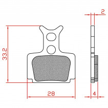 PLAQUETTE DE FREIN VELO BRENTA ORGANIQUE COMPATIBLE FORMULA MEGA / THE ONE - 8056000536089