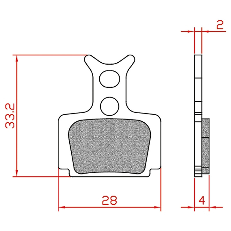 PLAQUETTE DE FREIN VELO BRENTA ORGANIQUE COMPATIBLE FORMULA MEGA / THE ONE - 8056000536089