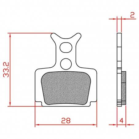 PLAQUETTE DE FREIN VELO BRENTA ORGANIQUE COMPATIBLE FORMULA MEGA / THE ONE - 8056000536089