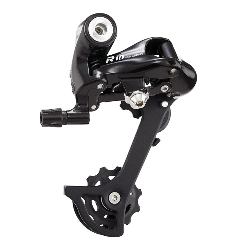 DERAILLEUR ROUTE ARRIERE MICROSHIFT 10V. DOUBLE CHAPE MOYENNE COMPATIBLE SHIMANO TIAGRA 4600 - 105 5600-5700 (MAX 34DTS) -