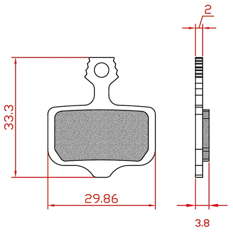 PLAQUETTE DE FREIN VELO BRENTA ORGANIQUE COMPATIBLE AVID ELIXIR 9/7/5/3/1. SRAM XX/XO/DB - 8056000536096