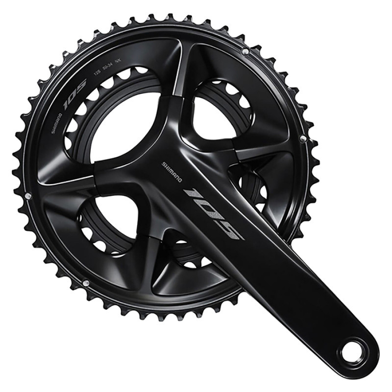 PEDALIER ROUTE SHIMANO 12V. 105 R7100 NOIR 172.5mm 50-34 (MONTAGE ATELIER) - 192790172545