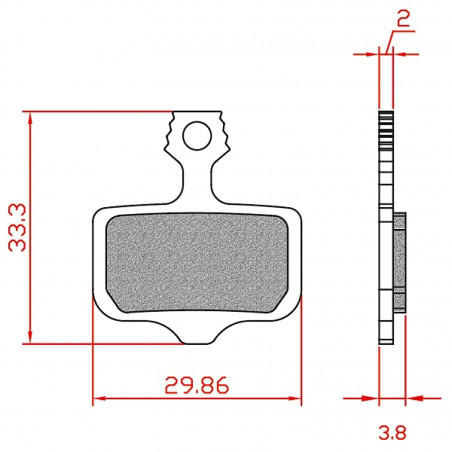 PLAQUETTE DE FREIN VELO BRENTA E-BIKE/ SEMI METAL COMPATIBLE AVID ELIXIR 9/7/5. SRAM XX/XO/DB - 8056000535099