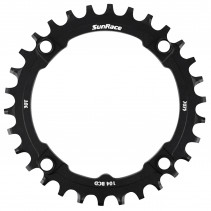 PLATEAU VTT 4BRA D.104 POUR SUNRACE 30DTS MONO NOIR ALU COMPATIBLE AUTRES MARQUES NARROW WIDE - 4710944267396