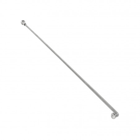 RAYON INOX ARGENT 2,6mm L275mm TETE COUDEE SAPIM AVEC ECROUS (VENDU A L'UNITE) - 3700948301814