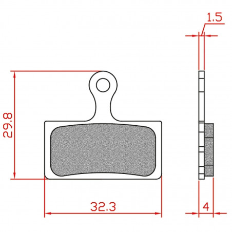 PLAQUETTE DE FREIN VELO BRENTA E-BIKE/ SEMI METAL COMPATIBLE SHIMANO XT M8000/M785 - XTR M9000/M9020/M985 SLX M7000/M666/M675