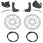 FREIN A DISQUE VTT MECANIQUE AVANT   ARRIERE P2R AVEC CABLE ET DISQUE 160mm   ADAPTATEUR - 3700948301173