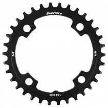 PLATEAU VTT 4BRA D.104 POUR SUNRACE 34DTS MONO NOIR ALU COMPATIBLE AUTRES MARQUES NARROW WIDE - 4710944267419