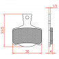 PLAQUETTE DE FREIN VELO BRENTA ORGANIQUE COMPATIBLE MAGURA MT2-4-6-8 - 8056000536133