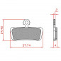 PLAQUETTE DE FREIN VELO BRENTA E-BIKE/ SEMI METAL COMPATIBLE AVID XO TRAIL. ELIXIR 9 ET ELIXIR 7 TRAIL. SRAM G2 ULTIMATE ET
