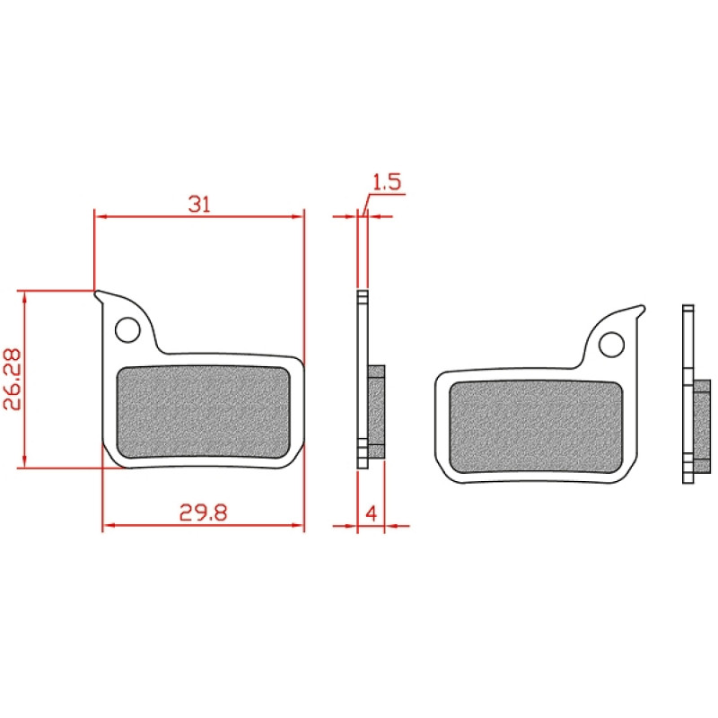 PLAQUETTE DE FREIN VELO BRENTA E-BIKE/ SEMI METAL COMPATIBLE SRAM FORCE. RED. RIVAL. APEX HRD ET ULTIMATE - 8056000535150