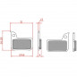 PLAQUETTE DE FREIN VELO BRENTA E-BIKE/ SEMI METAL COMPATIBLE SRAM FORCE. RED. RIVAL. APEX HRD ET ULTIMATE - 8056000535150