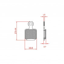 PLAQUETTE DE FREIN VELO BRENTA ORGANIQUE COMPATIBLE MAGURA CT 5 MTC5 MT5  MT7 (4 pièces) - 8056000536164
