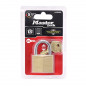 CADENAS A CLE MASTERLOCK LAITON ANSE ACIER CEMENTE LARGEUR 40mm, ANSE 22mm, DIAM 6mm (DOUBLE VERROUILLAGE) (VENDU A L'UNITE) -