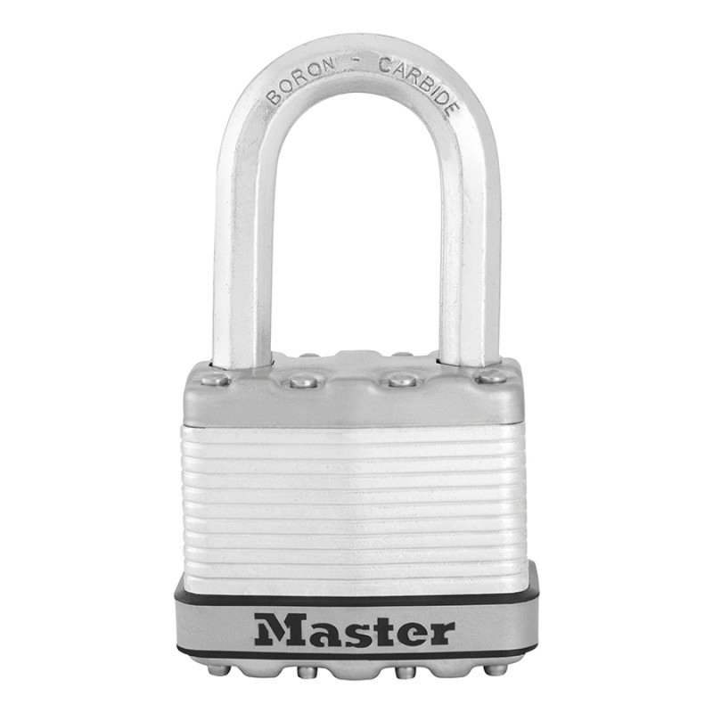 CADENAS A CLE MASTERLOCK EXCELL ACIER TRAITE ANTI-INTEMPERIES ANSE OCTOGONALE TOUGH-CUT LARGEUR 50mm, ANSE HAUTE 38mm, DIAM