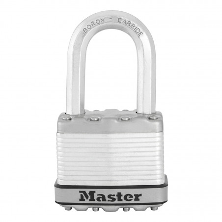 CADENAS A CLE MASTERLOCK EXCELL ACIER TRAITE ANTI-INTEMPERIES ANSE OCTOGONALE TOUGH-CUT LARGEUR 50mm, ANSE HAUTE 38mm, DIAM