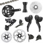 GROUPE GRAVEL SHIMANO GRX600 DISQUE NOIR 11V. 172.5 EN 40-36 CUVETTE PRESSFIT CASSETTE 11-34 (MONTAGE ATELIER) - 3700948301913