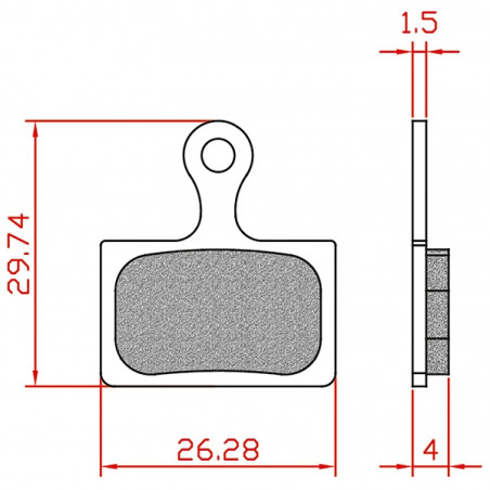PLAQUETTE DE FREIN VELO BRENTA ORGANIQUE COMPATIBLE SHIMANO DURA-ACE R9170. ULTEGRA R8070. TIAGRA R4770. RS805. RS505. RS405.