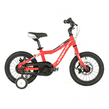 VELO MUSCULAIRE ENFANT 14 POUCES LEADER FOX FOX 2025 ROUGE MONOVITESSE CADRE ALU (TAILLE ENFANT JUSQU'A 105cm) - 8592826101778