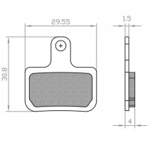 PLAQUETTE DE FREIN VELO BRENTA E-BIKE/ SEMI METAL COMPATIBLE SRAM RED. FORCE AXS. LEVEL. LEVEL T. LEVEL ULTIMATE - 8056000535198