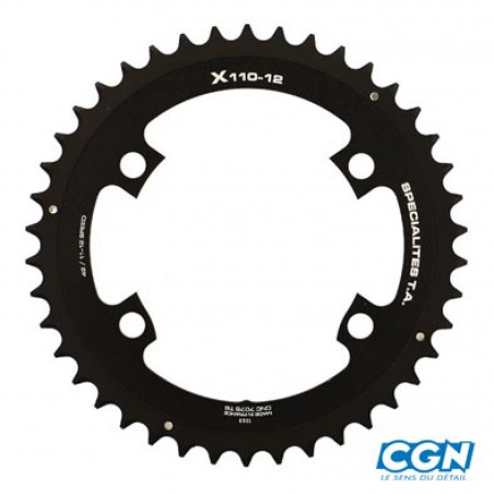 PLATEAU ROUTE DIAM 110 EXTER 42DTS NOIR X110 (COMP.SHIM 9200/8100/7100) TA 12V. 4 BRANCHES - 3662458018432