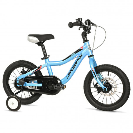 VELO MUSCULAIRE ENFANT 14 POUCES LEADER FOX FOX 2025 BLEU CLAIR MONOVITESSE CADRE ALU (TAILLE ENFANT JUSQU'A 105cm) -