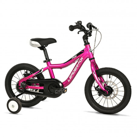 VELO MUSCULAIRE ENFANT 14 POUCES LEADER FOX FOX 2025 FUCHSIA MONOVITESSE CADRE ALU (TAILLE ENFANT JUSQU'A 105cm) - 8592826101709