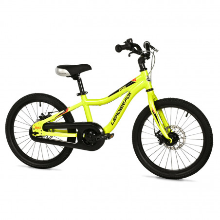 VELO MUSCULAIRE ENFANT 18 POUCES LEADER FOX FOX 2025 JAUNE MONOVITESSE CADRE ALU (TAILLE ENFANT 115 à 125 cm) - 8592826103185