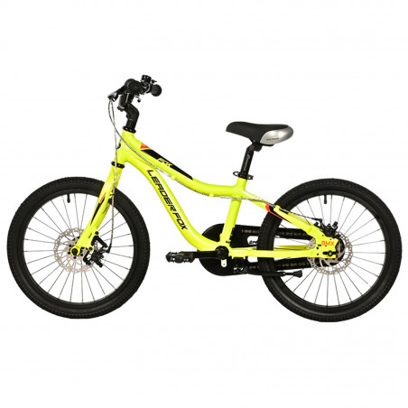 VELO MUSCULAIRE ENFANT 18 POUCES LEADER FOX FOX 2025 JAUNE MONOVITESSE CADRE ALU (TAILLE ENFANT 115 à 125 cm) - 8592826103185