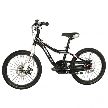 VELO MUSCULAIRE ENFANT 18 POUCES LEADER FOX FOX 2025 NOIR MONOVITESSE CADRE ALU (TAILLE ENFANT 115 à 125 cm) - 8592826102577