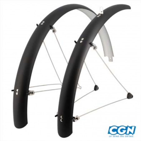 GARDE BOUE VTC/VTT 26'' STRONG TOUR PLASTIQUE A TRINGLES 54MM NOIR MAT (PR) - 3700223723911