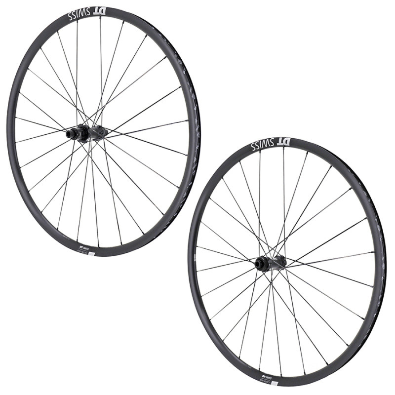 ROUES ROUTE - GRAVEL DISQUE 700 DT SWISS ROAD PACK P1600-23 TUBELESS CENTERLOCK 12-142 ET 12-100mm XDR 12V NOIR (HAUTEUR 23mm)