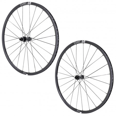ROUES ROUTE - GRAVEL DISQUE 700 DT SWISS ROAD PACK P1600-23 TUBELESS CENTERLOCK 12-142 ET 12-100mm XDR 12V NOIR (HAUTEUR 23mm)