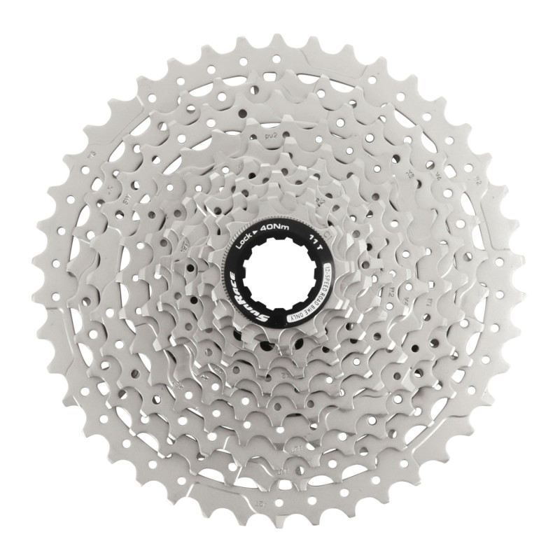 CASSETTE 12V. SUNRACE CSRZ800 11-42 GRAVEL POUR SHIMANO HG-L-HG-M METALLIC ARGENT (LIVRE EN
