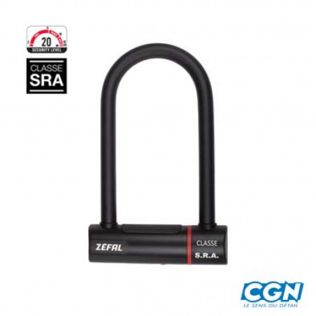 ANTIVOL VELO U 185 X 305 X 48MM ZEFAL K-TRAZ U20 NOIR (SRA) - 3420586602035