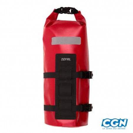 SACOCHE VELO FOURCHE GRAVEL ZEFAL Z ADVENTURE DRY BAG ROUGE VOL. 6L (DIAM 150X365MM) - 3420586603155