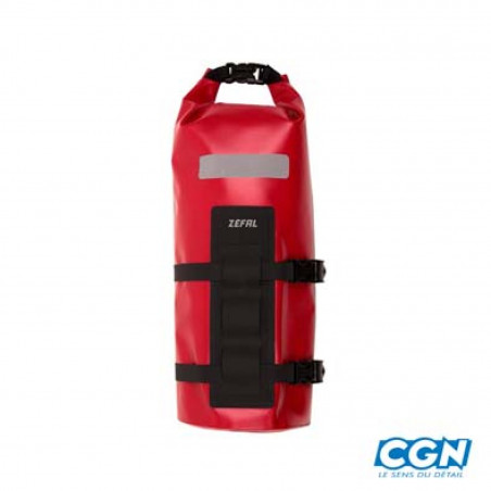 SACOCHE VELO FOURCHE GRAVEL ZEFAL Z ADVENTURE DRY BAG ROUGE VOL. 4L (DIAM 130X285MM) - 3420586603148