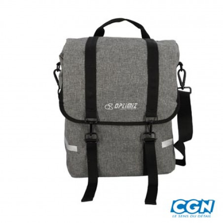 SACOCHE VELO PORTE BAGAGE OPTIMIZ GRIS CLAIR - 17 LITRES - 3663829314023