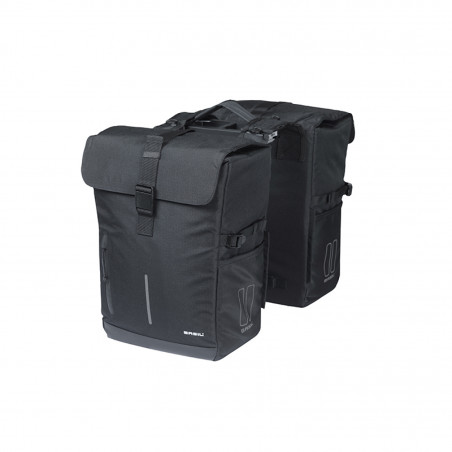 SACOCHE BASIL MOVE AVEC PLAQUE MIK 2.0 30L POLYESTER NOIR - 8715019184321