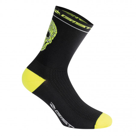 CHAUSSETTES-SOCQUETTES ETE GIST CRANE NOIR-JAUNE FLUO 33-36 - HAUTEUR 18 cm   (PAIRE)  -5860 - 8013271334288