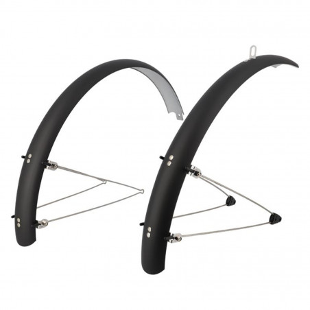 GARDE BOUE VTC/VTT 24'' STRONG PLASTIQUE A TRINGLES 54MM NOIR MAT (PR)