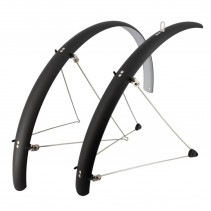 GARDE BOUE VTC 28'' STRONG ROAD PLASTIQUE A TRINGLES 48MM NOIR MAT (PR)